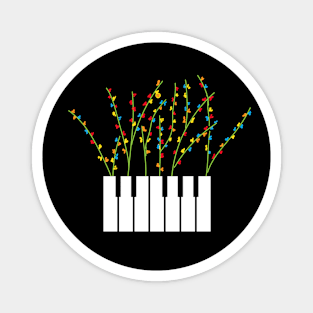 Piano Keybords Flowering Magnet